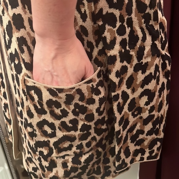 New without Tags J.Crew Factory Leopard open cardigan Size Small - Picture 5 of 9